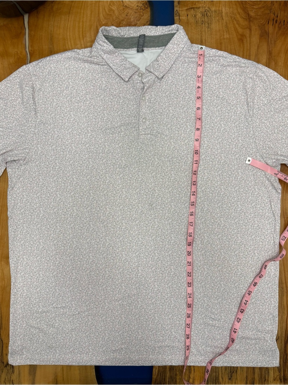 AndersonOrd Men’s XXL Golf Polo Gray Pink Floral Print Stretch Performance - Picture 3 of 8